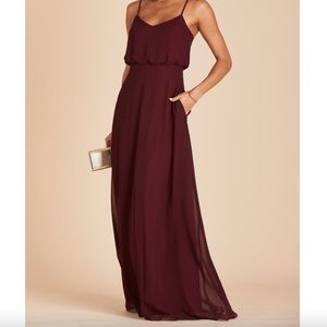 Birdy Grey Gwennie Cabernet Bridesmaid Maxi Dress - XS